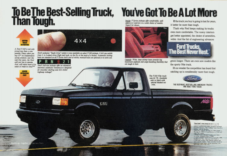 No Reserve: 1991 Ford F150 Nite Edition